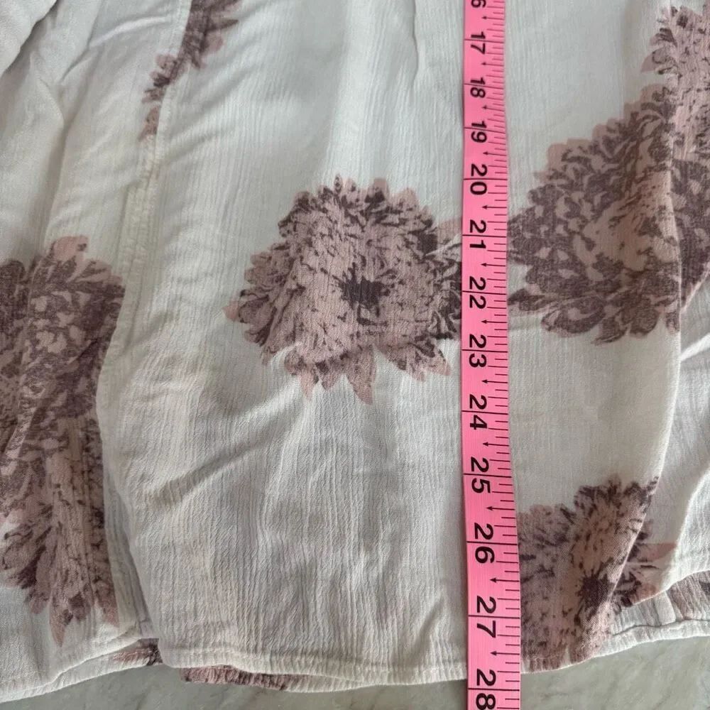 FREE PEOPLE Floral Flowy Tunic Top size S - Picture 7 of 7